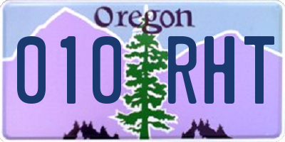 OR license plate 010RHT