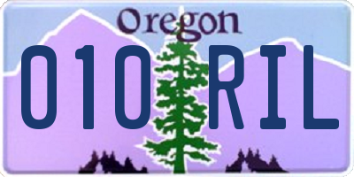 OR license plate 010RIL