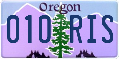 OR license plate 010RIS