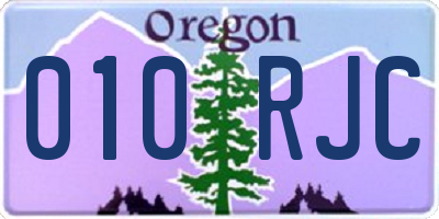OR license plate 010RJC