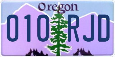 OR license plate 010RJD