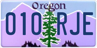 OR license plate 010RJE
