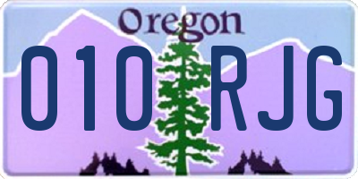 OR license plate 010RJG
