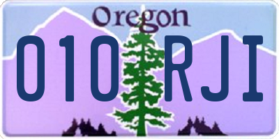 OR license plate 010RJI