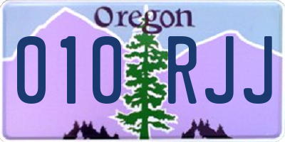 OR license plate 010RJJ