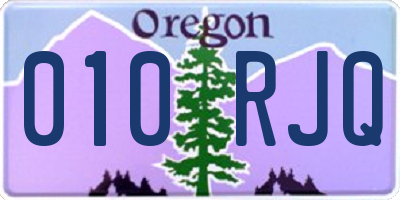 OR license plate 010RJQ