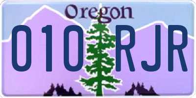 OR license plate 010RJR