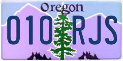 OR license plate 010RJS