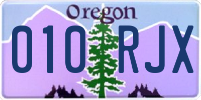 OR license plate 010RJX