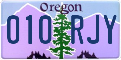 OR license plate 010RJY
