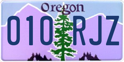 OR license plate 010RJZ