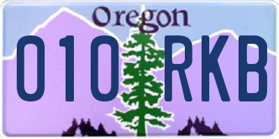 OR license plate 010RKB