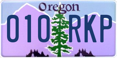 OR license plate 010RKP