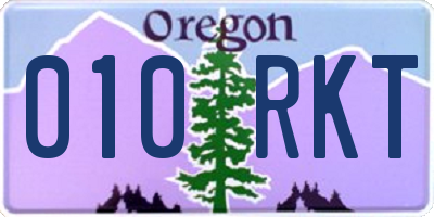 OR license plate 010RKT