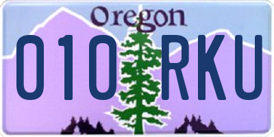 OR license plate 010RKU