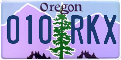 OR license plate 010RKX