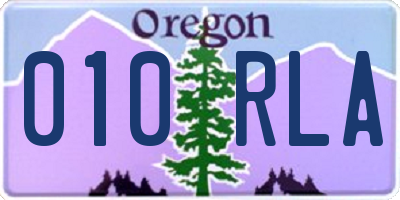 OR license plate 010RLA