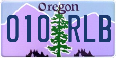 OR license plate 010RLB