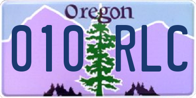 OR license plate 010RLC