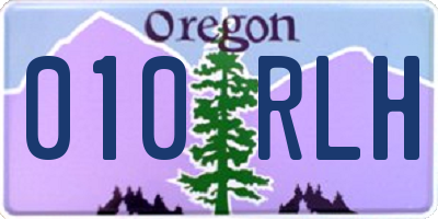 OR license plate 010RLH