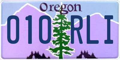 OR license plate 010RLI