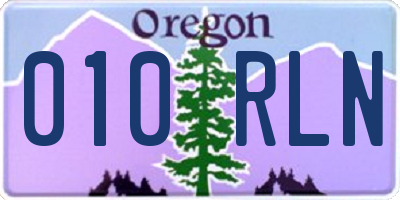 OR license plate 010RLN