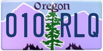 OR license plate 010RLQ