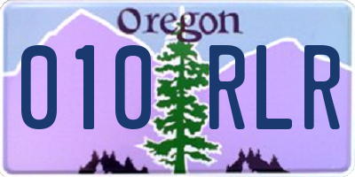 OR license plate 010RLR