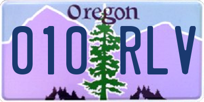 OR license plate 010RLV