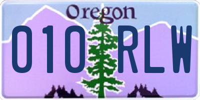 OR license plate 010RLW