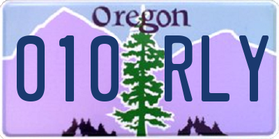 OR license plate 010RLY