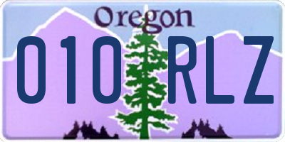 OR license plate 010RLZ