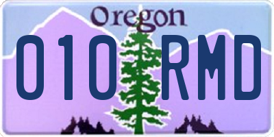 OR license plate 010RMD