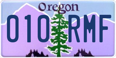 OR license plate 010RMF