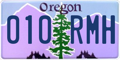 OR license plate 010RMH