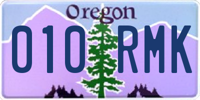 OR license plate 010RMK