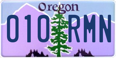 OR license plate 010RMN
