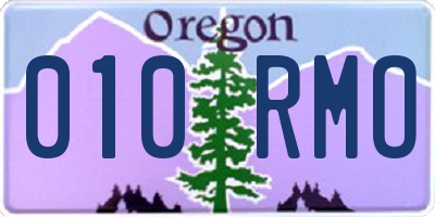OR license plate 010RMO