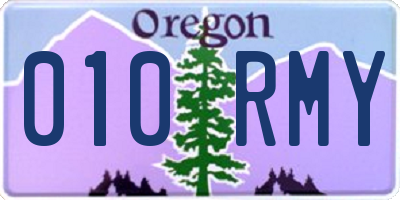 OR license plate 010RMY