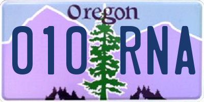 OR license plate 010RNA