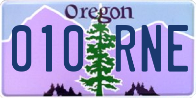 OR license plate 010RNE