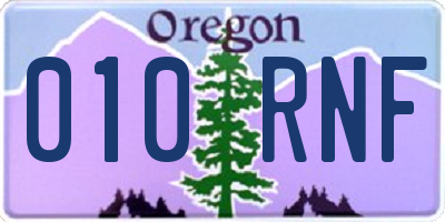 OR license plate 010RNF