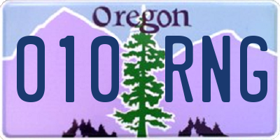 OR license plate 010RNG