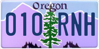 OR license plate 010RNH