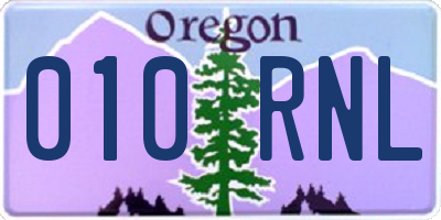 OR license plate 010RNL
