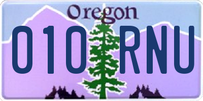 OR license plate 010RNU