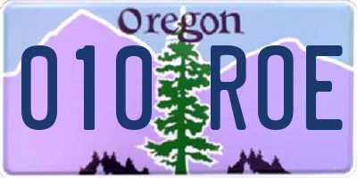 OR license plate 010ROE