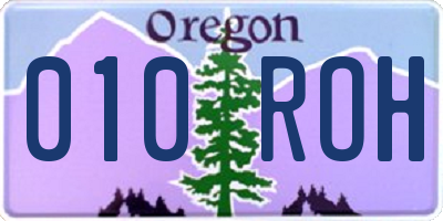 OR license plate 010ROH