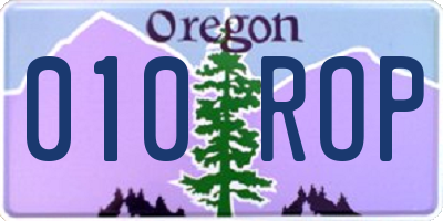 OR license plate 010ROP