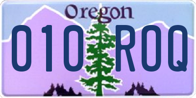 OR license plate 010ROQ